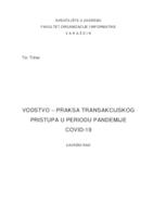 Vodstvo - praksa transakcijskog pristupa u periodu pandemije Covid-19