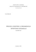 Proces logistike u organizaciji sportskih događaja