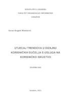 Utjecaj trendova u dizajnu korisničkih sučelja e-usluga na korisničko iskustvo