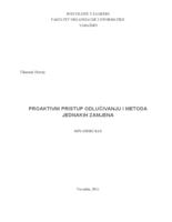 Proaktivni pristup odlučivanju i metoda jednakih zamjena