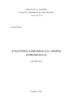 Strateška komunikacija i krizna komunikacija