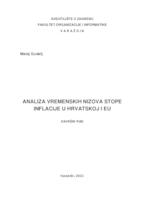 Analiza vremenskih nizova stope inflacije u Hrvatskoj i EU