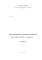 Utjecaj promjena zakona na aplikacije i vitalne funkcije IS-a poduzeća