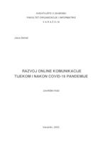 Razvoj online komunikacije tijekom i nakon COVID 19 pandemije