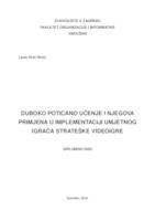 Duboko poticano učenje i njegova primjena u implementaciji umjetnog igrača strateške videoigre