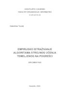 Empirijsko istraživanje algoritama strojnog učenja temeljenog na pogrešci