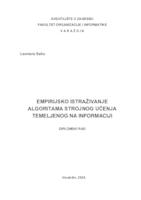 Empirijsko istraživanje algoritama strojnog učenja temeljenog na informaciji