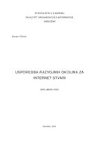 Usporedba razvojnih okolina za Internet stvari