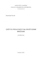 Zaštita privatnosti na društvenim mrežama