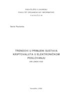 Trendovi u primjeni sustava kriptovaluta u elektroničkom poslovanju