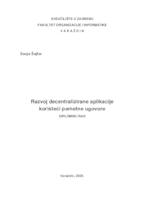 Razvoj decentralizirane aplikacije koristeći pametne ugovore