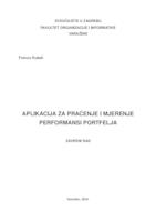 Aplikacija za praćenje i mjerenje performansi portfelja