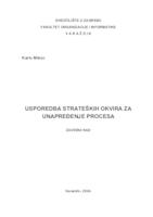 Usporedba strateških okvira za unapređenje procesa