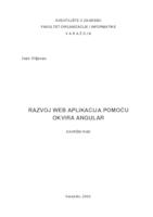 Razvoj web aplikacija pomoću okvira Angular