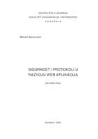 Sigurnost i protokoli u razvoju web aplikacija