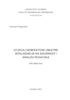 Utjecaj generativne umjetne inteligencije na sigurnost i analizu podataka