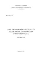 Analiza podataka u interakciji mozak-računalo tehnikama strojnog učenja