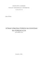 Učinak izmjena poreza na dohodak na porezni klin