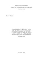 Usporedba modela za prognoziranje ishoda nogometnih utakmica