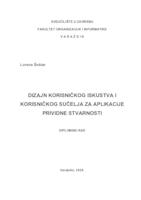 Dizajn korisničkog iskustva i korisničkog sučelja za aplikacije prividne stvarnosti