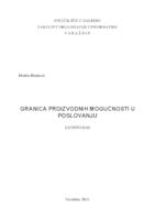 Granica proizvodnih mogućnosti u poslovanju