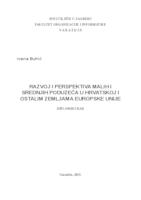 Razvoj i perspektiva malih i srednjih poduzeća u Hrvatskoj i ostalim zemljama Europske unije
