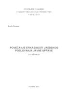 Povećanje efikasnosti uredskog poslovanja javne uprave