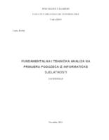 Fundamentalna i tehnička analiza na primjeru poduzeća iz informatičke djelatnosti