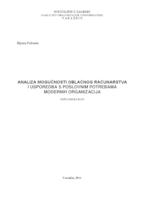 Analiza mogućnosti oblačnog računarstva i usporedba s poslovnim potrebama modernih organizacija