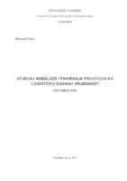 Utjecaj ambalaže i pakiranja proizvoda na logističku dodanu vrijednost  