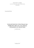 prikaz prve stranice dokumenta Poduzetničke strategije na primjeru malog uslužnog poduzeća iz Hrvatske