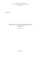 prikaz prve stranice dokumenta Metode evaluacije biometrijskih sustava