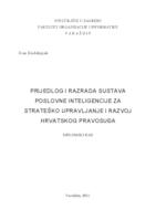 prikaz prve stranice dokumenta Prijedlog i razrada sustava poslovne inteligencije za strateško upravljanje i razvoj hrvatskog pravosuđa
