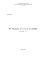 prikaz prve stranice dokumenta Normizacija u vođenju projekata
