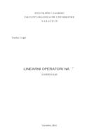 prikaz prve stranice dokumenta Linearni operatori na V3