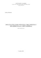 prikaz prve stranice dokumenta Analiza poslovnih procesau maloprodaji i implementacija u ERP rješenju