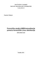 prikaz prve stranice dokumenta Forenzička analiza Web komunikacije pomoću forenzičkih Linux distribucija