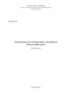 prikaz prve stranice dokumenta Degeneracija problema linearnog programiranja 