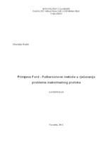 prikaz prve stranice dokumenta Primjena Ford-Fulkersonove metode u rješavanju problema maksimalnog protoka