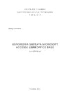 prikaz prve stranice dokumenta Usporedba sustava Microsoft Access i LibreOffice Base