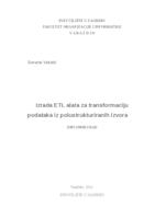 prikaz prve stranice dokumenta Izrada ETL alata za transformaciju podataka iz polustrukturiranih izvora