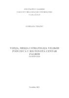prikaz prve stranice dokumenta Vizija, misija i strategija nekih velikih poduzeća u Hrvatskoj