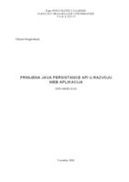 prikaz prve stranice dokumenta Primjena Java Persistence API u razvoju Web aplikacija
