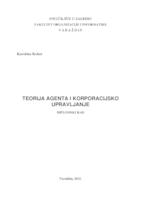 prikaz prve stranice dokumenta Teorija agenata i korporacijsko upravljanje