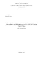 prikaz prve stranice dokumenta Dinamika komunikacije u sportskim timovima  