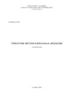 prikaz prve stranice dokumenta Iterativne metode rješavanja jednadžbi