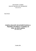 prikaz prve stranice dokumenta Analiza obveznih mirovinskih fondova u Republici Hrvatskoj u razdoblju od 2004. do 2014. godine