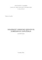 prikaz prve stranice dokumenta Sigurnost Windows Server 2012 R2 domenskog okruženja