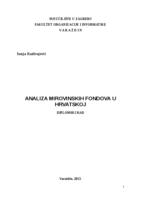prikaz prve stranice dokumenta Analiza mirovinskih fondova u Hrvatskoj