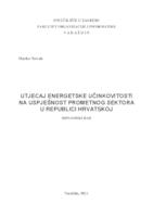 prikaz prve stranice dokumenta Utjecaj energetske učinkovitosti na uspješnost prometnog sektora u Republici Hrvatskoj